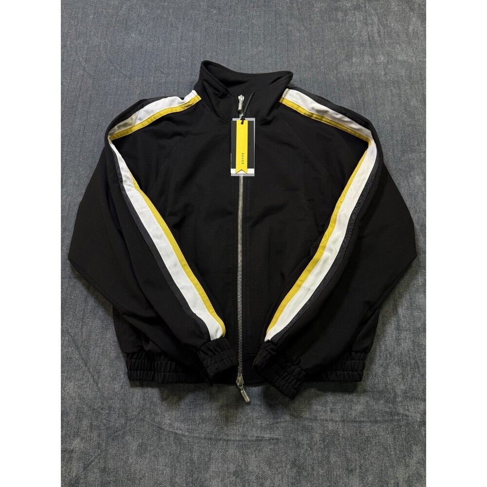 NWT Rhude Traxedo Jacket Men's 2XL Black Striped Long Sleeve Full Zip Outdoor